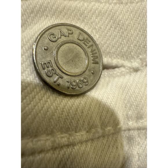 GAP 1969 Women's Girlfriend Jeans Denim White Size 29R 90s - Picture 7 of 16